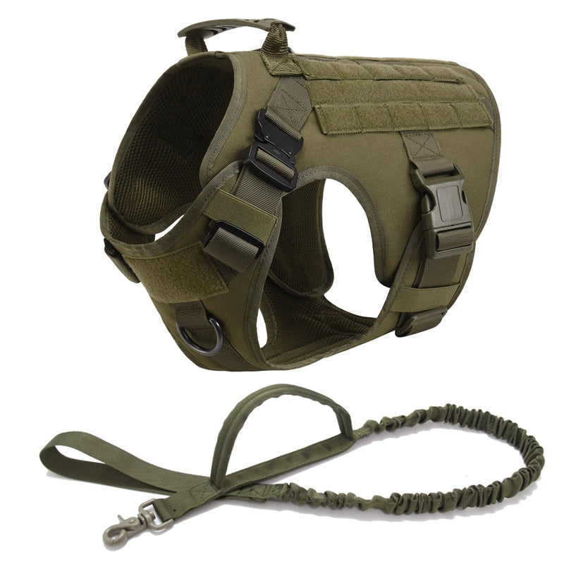 Tactical Dog Harness & Leash Set for All Breeds