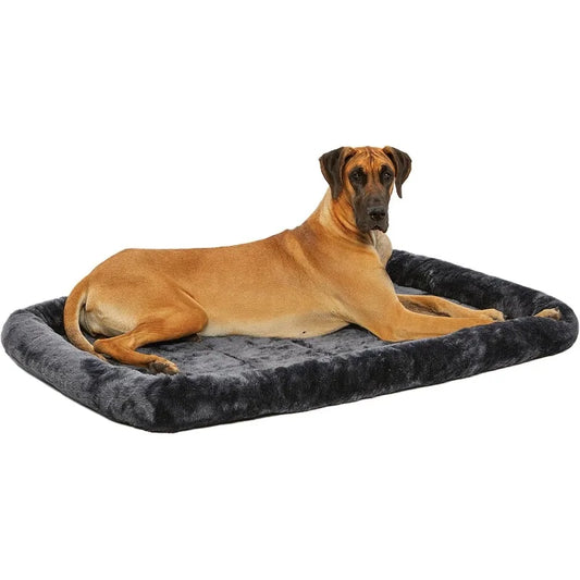 54" Gray Bolster Pet Bed