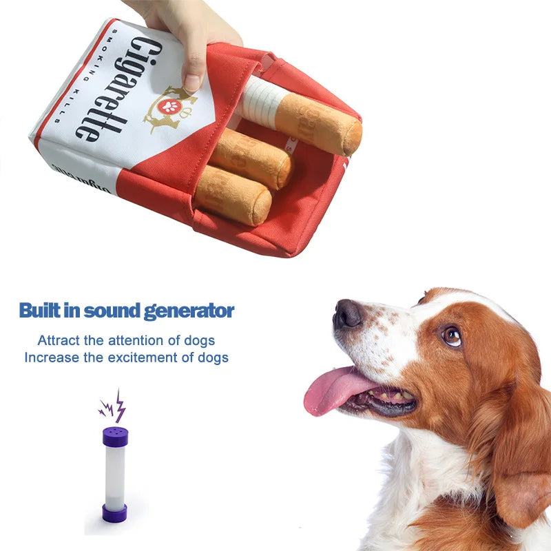 Funny Squeaky Cigar Dog Toy