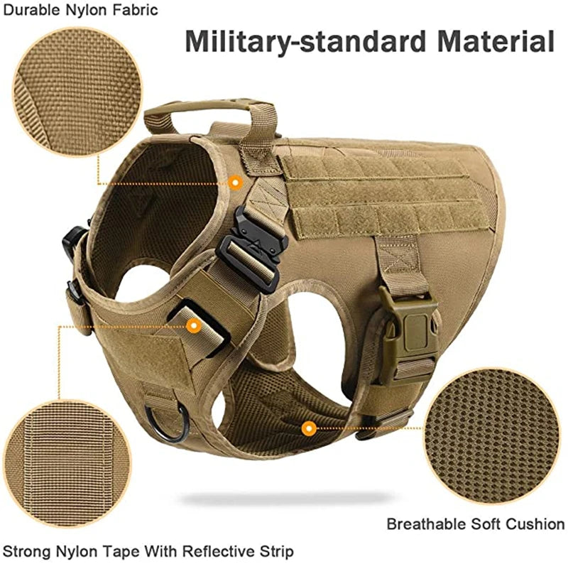 Tactical Dog Harness & Leash Set for All Breeds