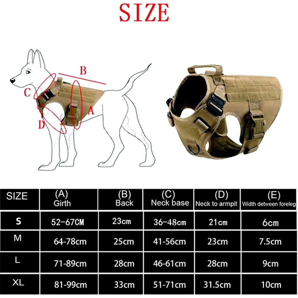 Tactical Dog Harness & Leash Set for All Breeds