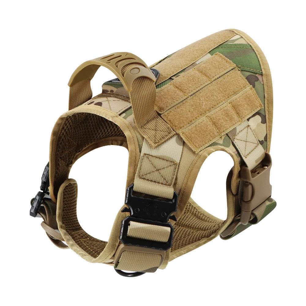 Tactical Large Dog Harness Set – K9 Training Vest for Medium & Large Breeds