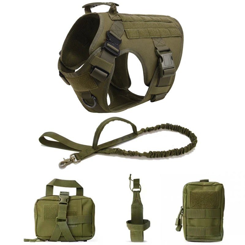 Tactical Dog Harness & Leash Set for All Breeds