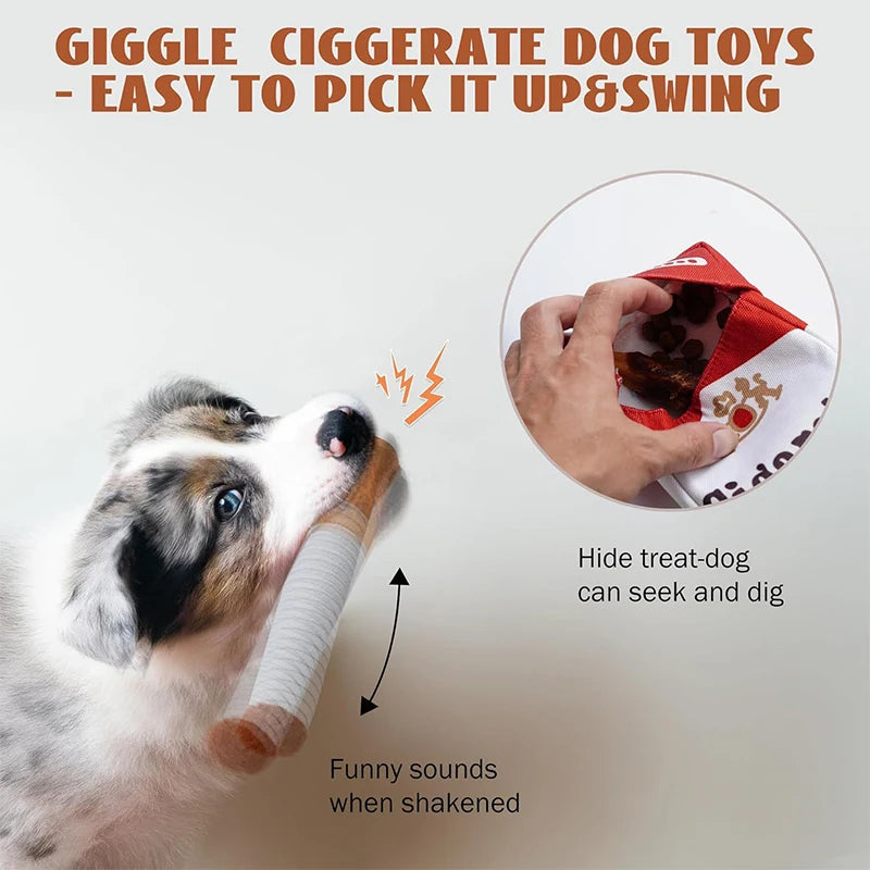 Funny Squeaky Cigar Dog Toy