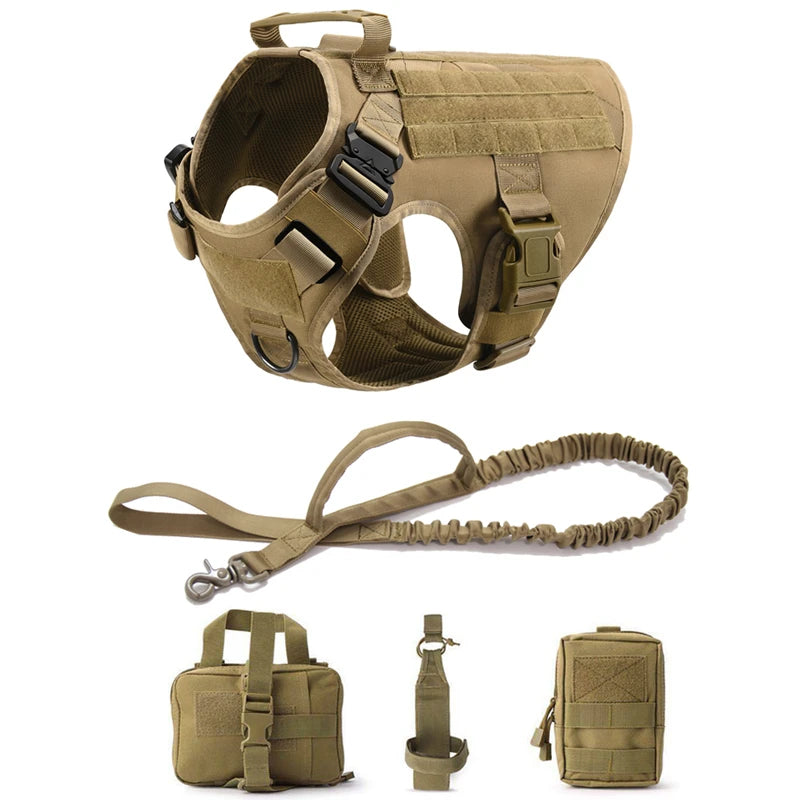 Tactical Dog Harness & Leash Set for All Breeds