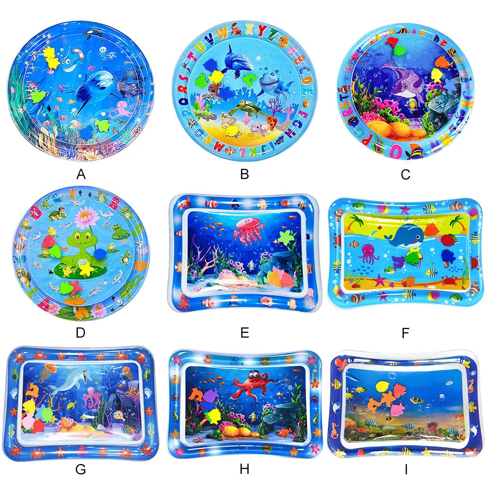 Water Sensory Play Mat Thickened Inflatable Water Mat For Cat And Dog Pet Playmat With Fish Sea Ocean Theme Sensory Toy Water